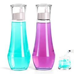 ZOBONETI glass mouthwash dispenser with dual-function cup