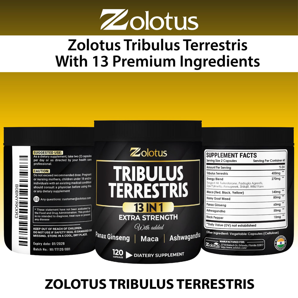 120-count bottle of Zolotus 13in1 capsules