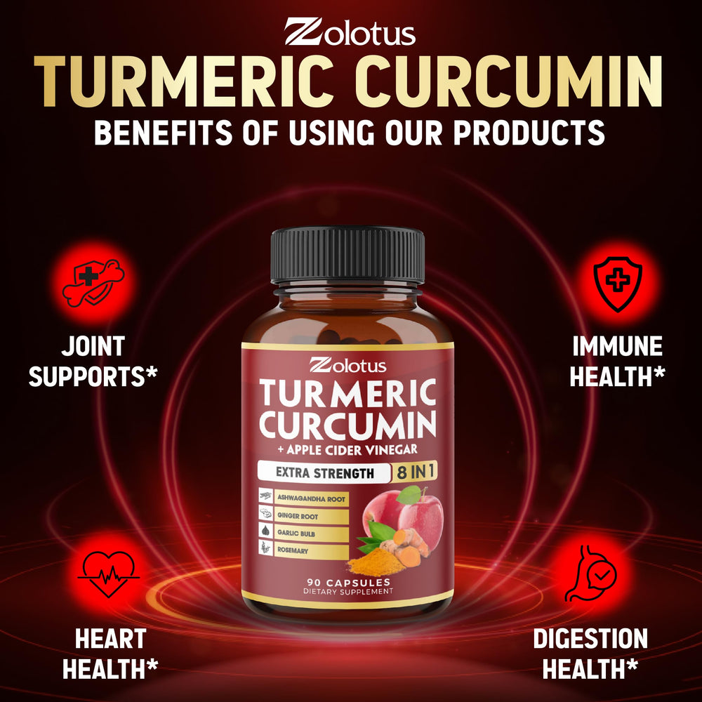 Zolotus supplement facts label detail showing standardized curcuminoids