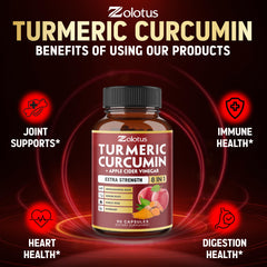 Zolotus supplement facts label detail showing standardized curcuminoids