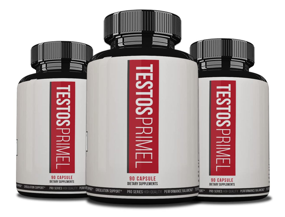 Zonata Testos Primel bottle front showing three-month supply for sustained daily use