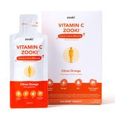 Front of Zooki Liposomal Vitamin C 1000mg liquid box with 14 sachets