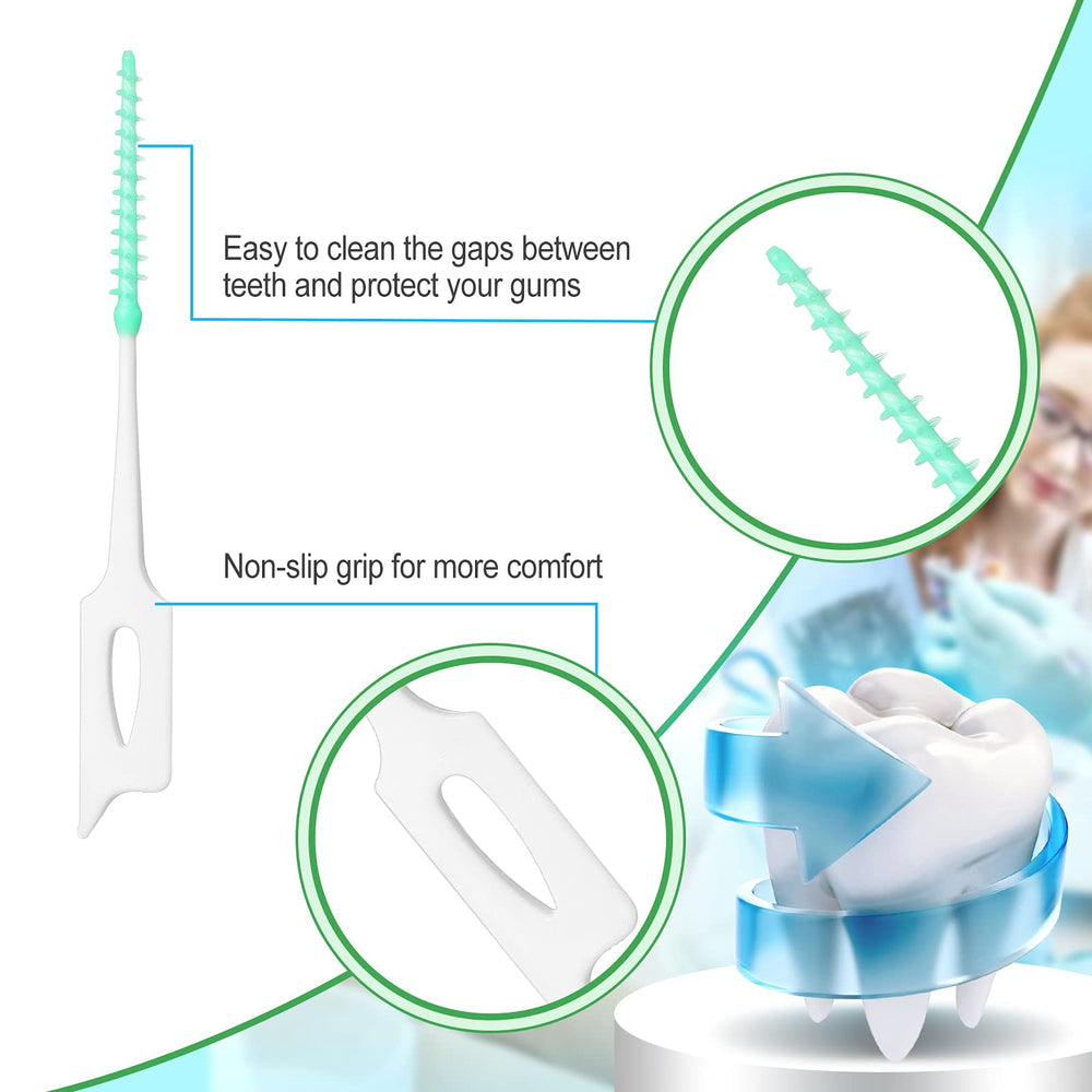Interdental care for braces shown
