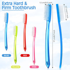 Pink Zopeal extra hard toothbrush 24-piece bulk set