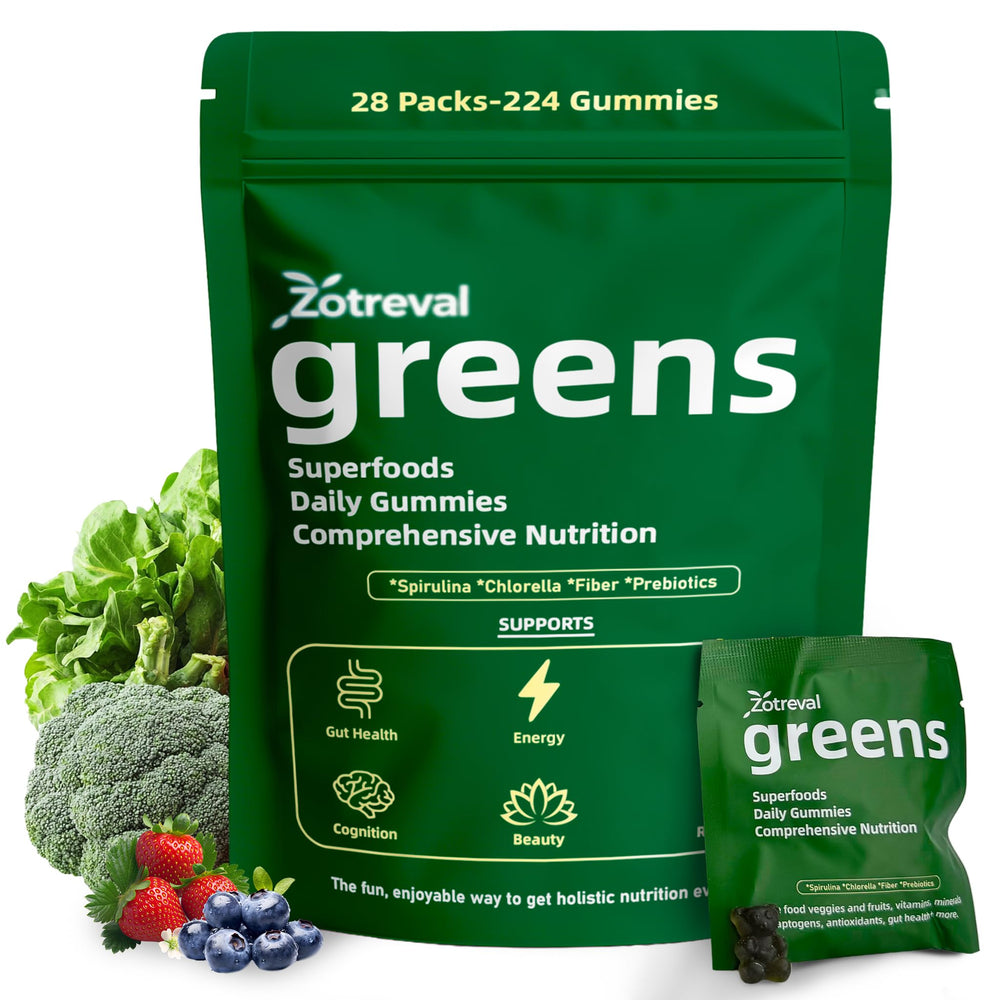 Bottle of Zotreval Daily Greens Gummies