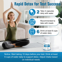 ZOXY ThcleanMax capsules with glass of water—hydration-friendly detox routine.