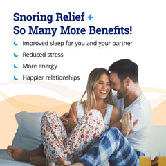 Jaw-forward 2mm snoring relief feature illustration