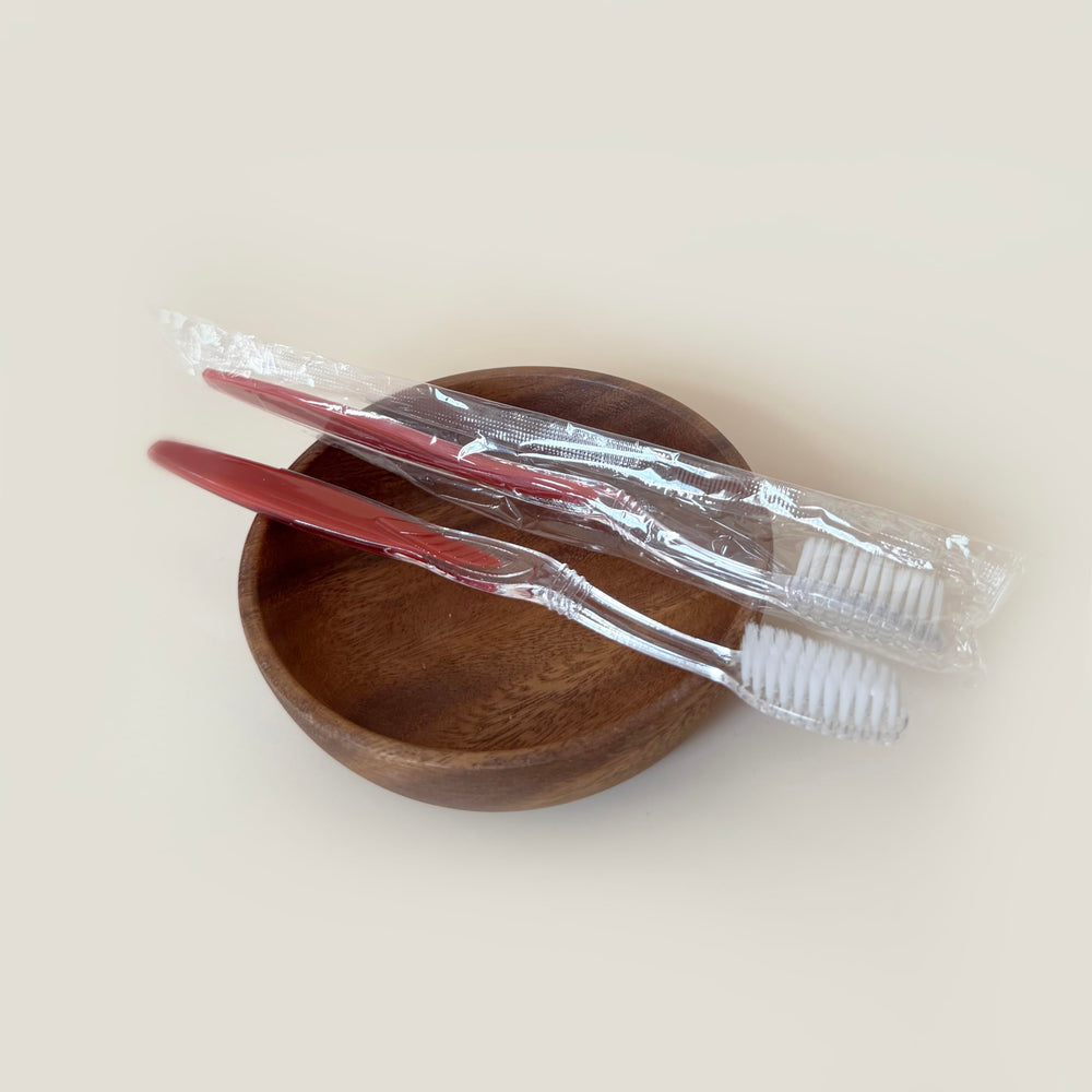 Individually wrapped bulk toothbrushes for travel and on-the-go