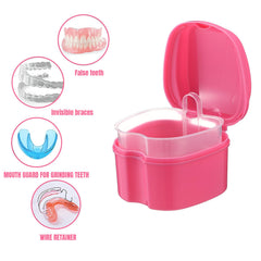 Zubebe 30-piece purple denture case