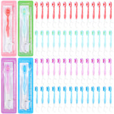 Blue ZUNKNOD 60-pack mini disposable toothbrush with toothpaste
