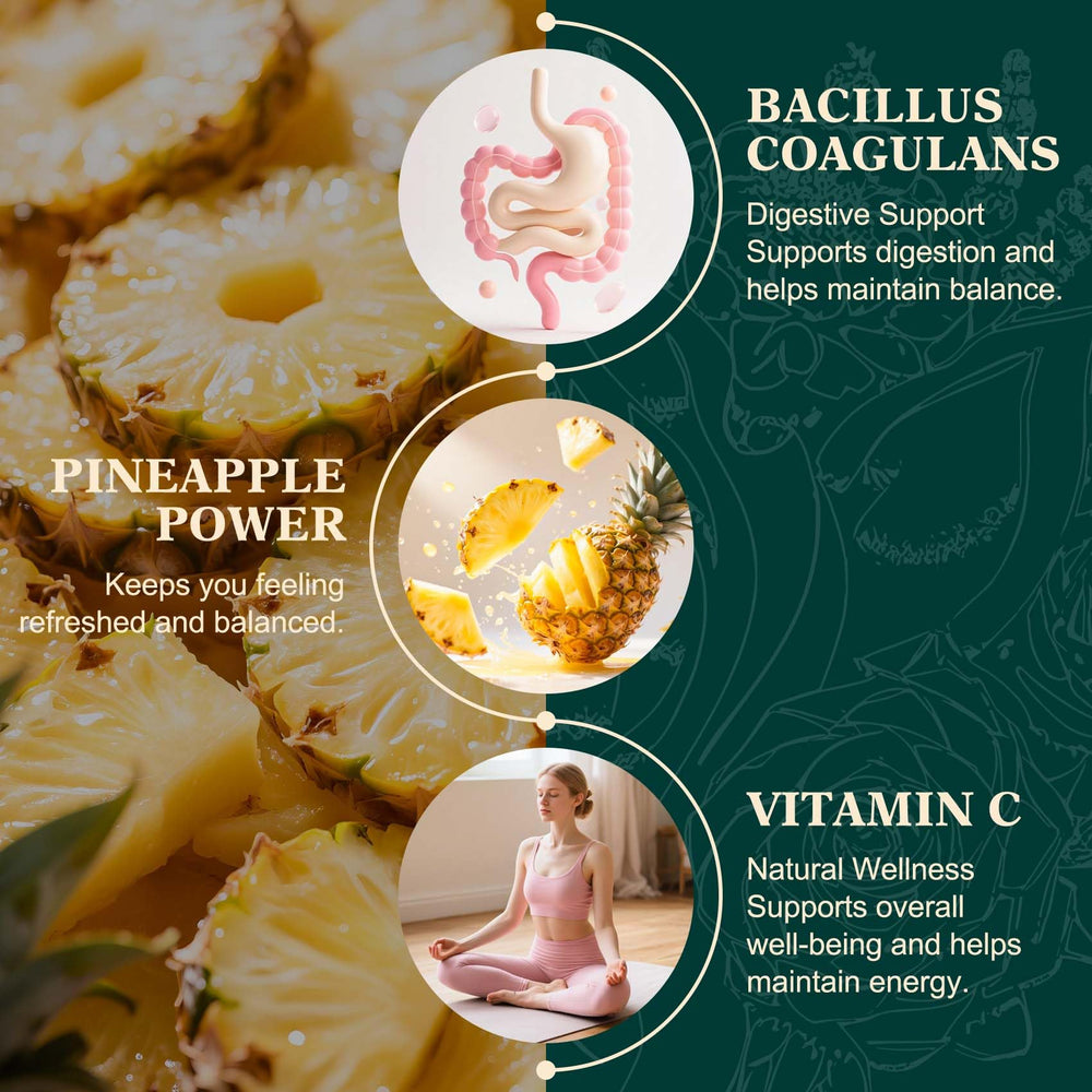 Gummy product label highlighting 5B CFU and probiotic strains