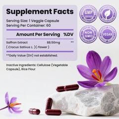 Saffron capsules packaging display