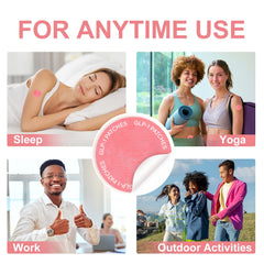 Hands applying GLP-1 patch to skin