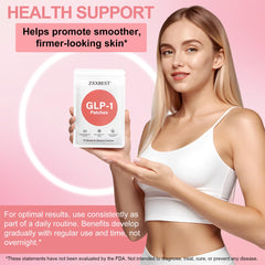 Person engaging in daily activities while wearing patch