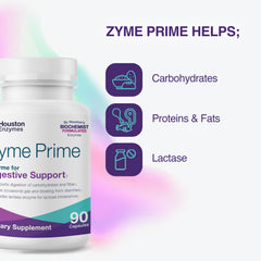 Close-up of Zyme Prime label showing ingredients