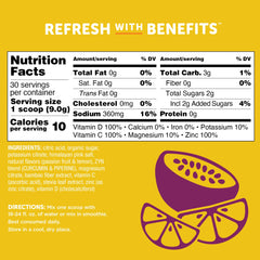 Hydration mix being stirred into a glass of water for on-the-go use