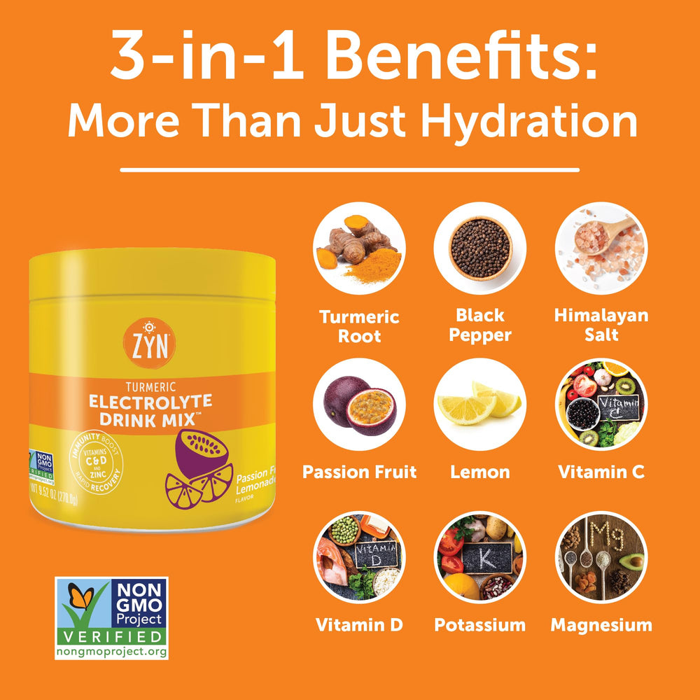 Scoop of hydration powder with Turmeric Curcumin and Piperine