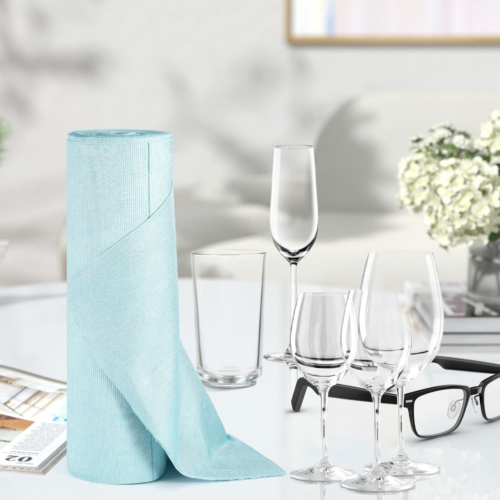 Blue Zzkyiope microfiber cleaning cloths in 20 sheets