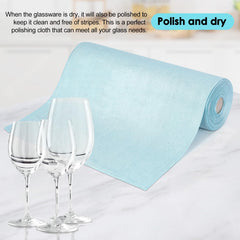 Blue kitchen microfiber towel for versatile cleaning