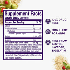 Ingredients and supplement facts panel close-up