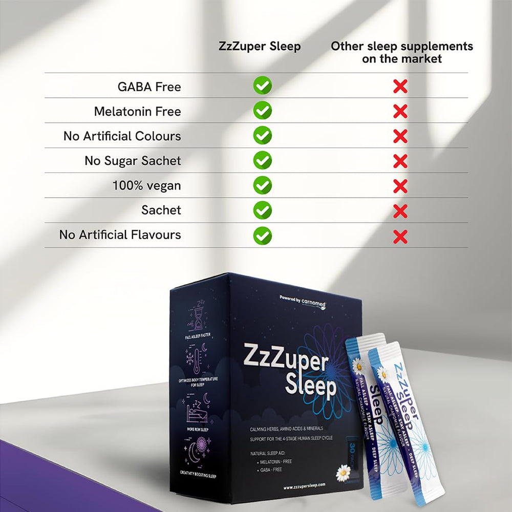 ZzZuper Sleep sachet with usage instructions