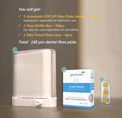0.002 inch Fine Soft Dental Floss Picks