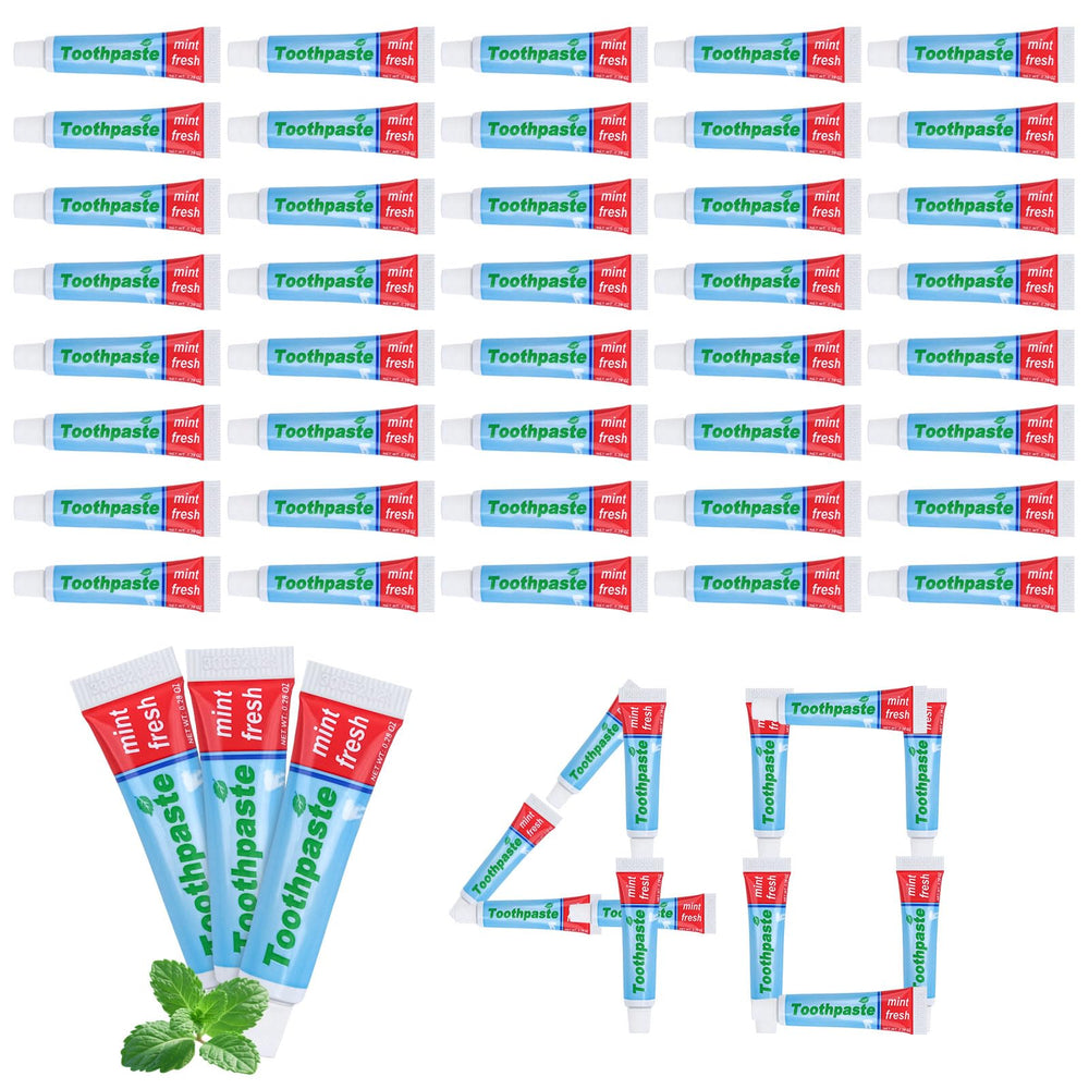 0.28oz mint toothpaste travel size 40-pack