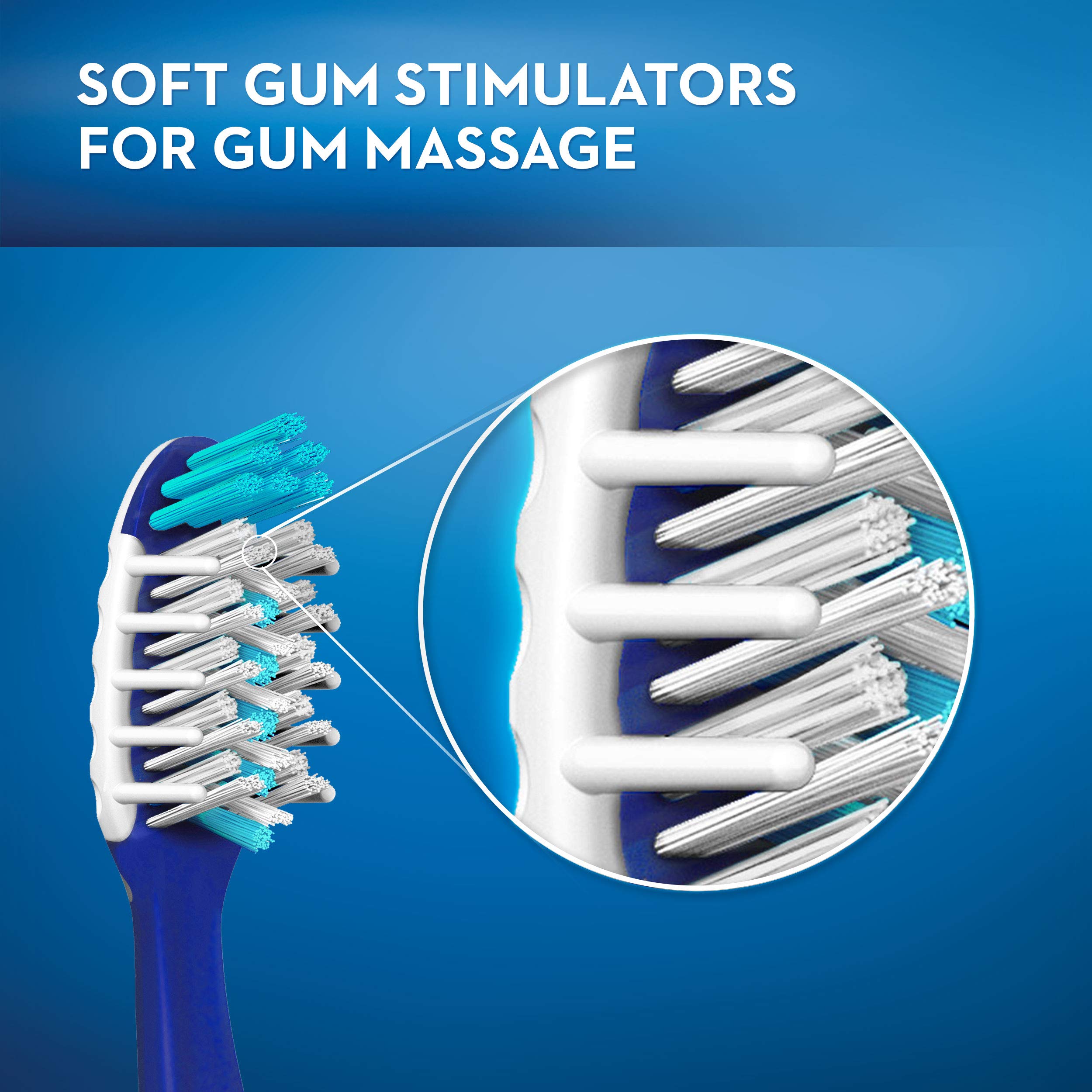 Toothbrush whitening action removing surface stains