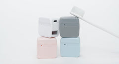 Front view of the 1 Pack White Portable Toothbrush Purifier