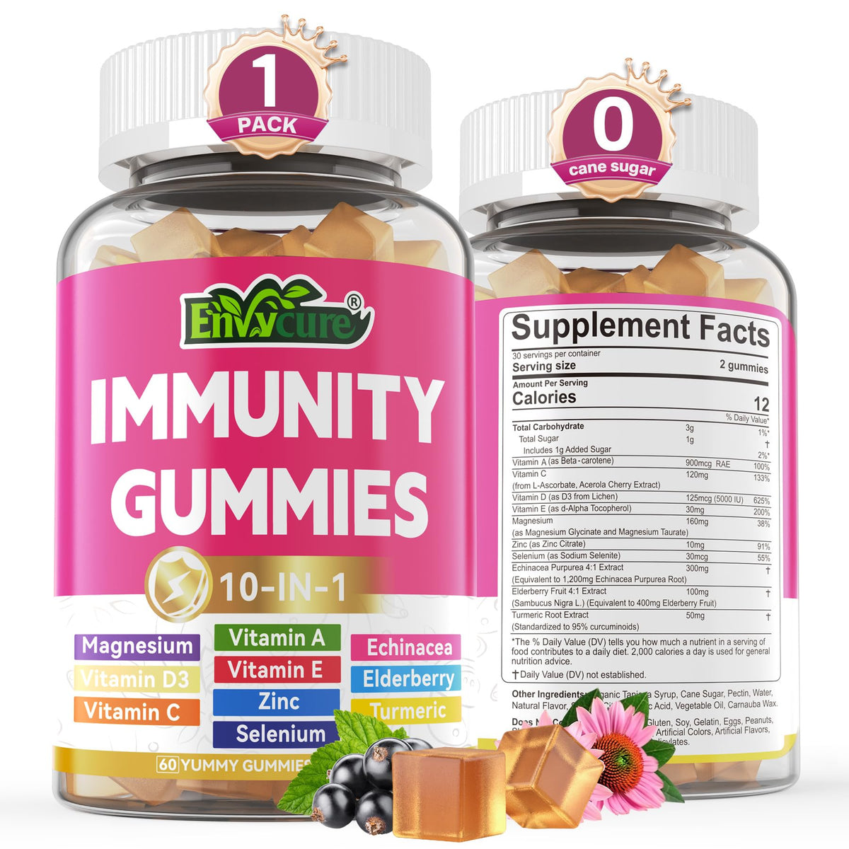 Hero shot of 10-in-1 Immune Support Gummies bottle