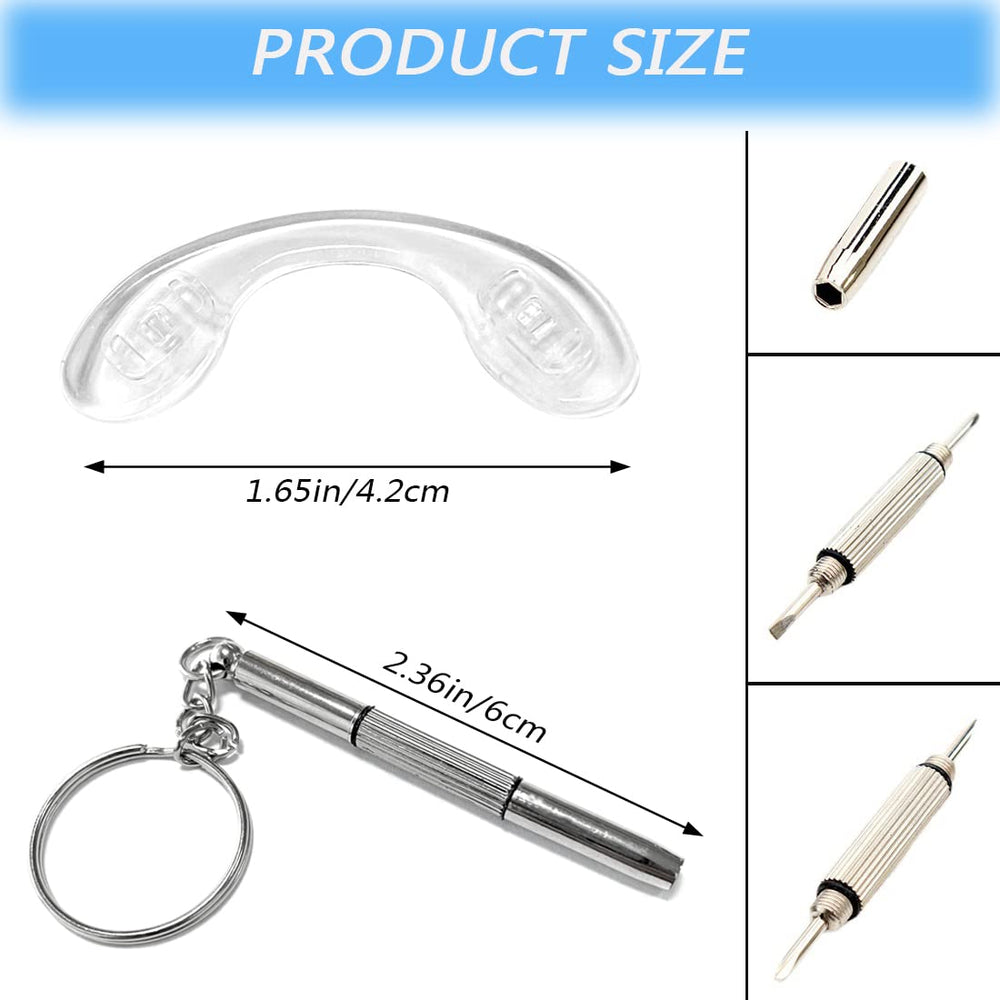 Close-up of non-slip silicone nose pad contact surface for glasses