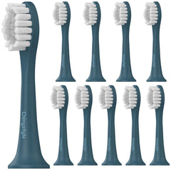 Blue 10 pack Chinystyle replacement heads for Suri Sonic electric toothbrush