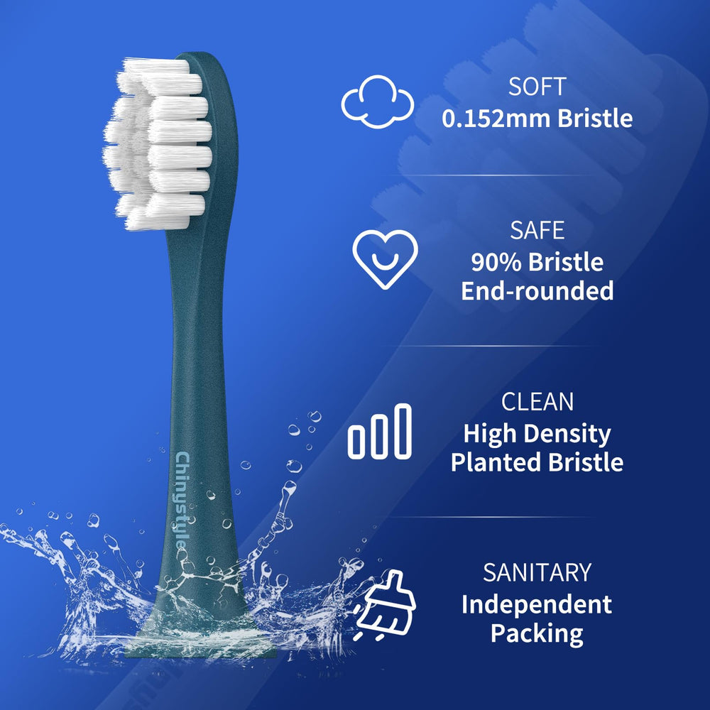 Chinystyle high density bristle replacement heads for Suri Sonic