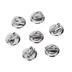 Lingual orthodontic buttons bonded to teeth close-up
