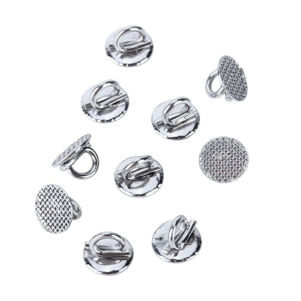 Round-base lingual eyelets for braces attached to molar
