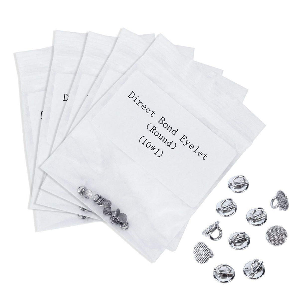 Elastics-ready lingual buttons with low-profile design