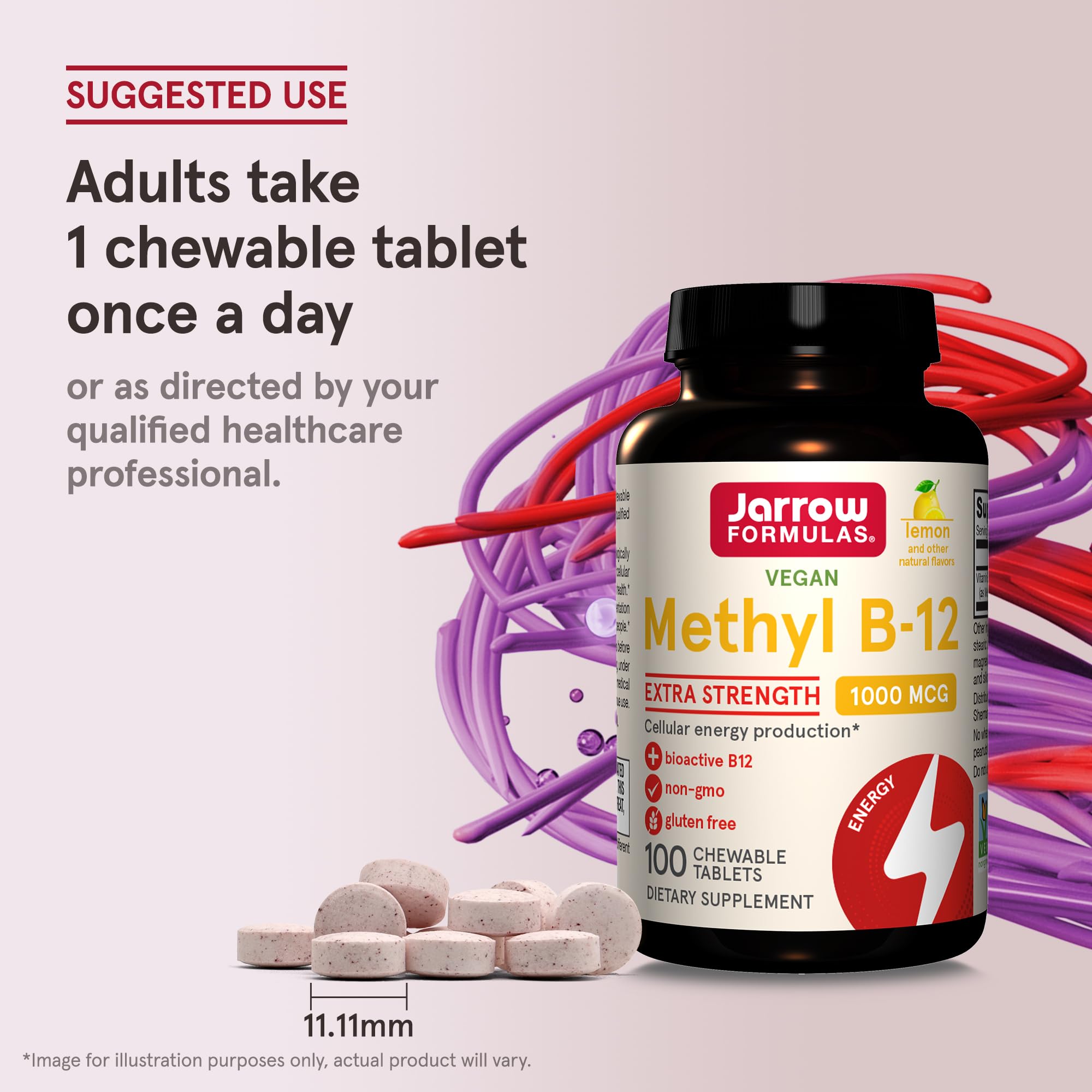 100-day supply icon for B-12 supplement