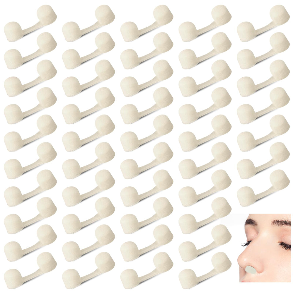 White sponge disposable nose filters for spray tanning, 4 x 1.2 cm