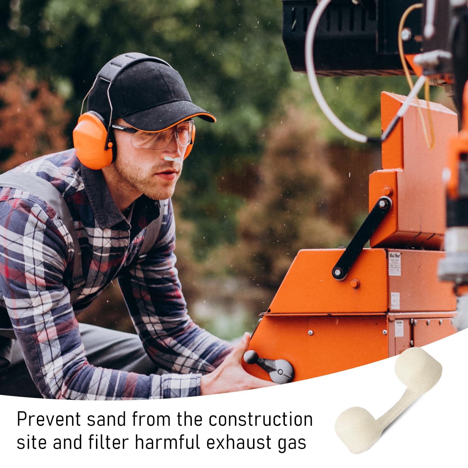 Pack of 100 disposable nose filters for nasal protection