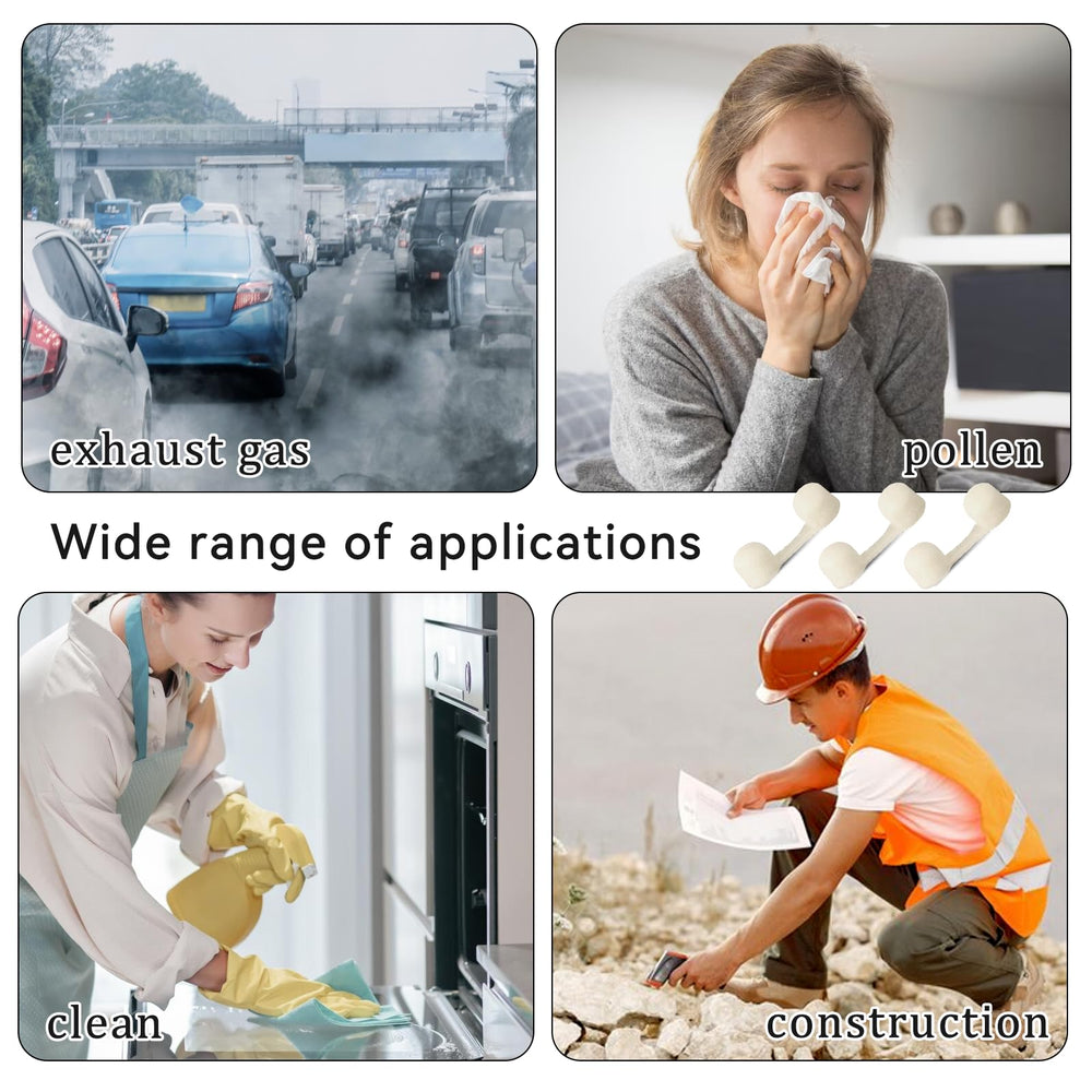 Dispenser showing sponge nose filters for spray tanning and protection