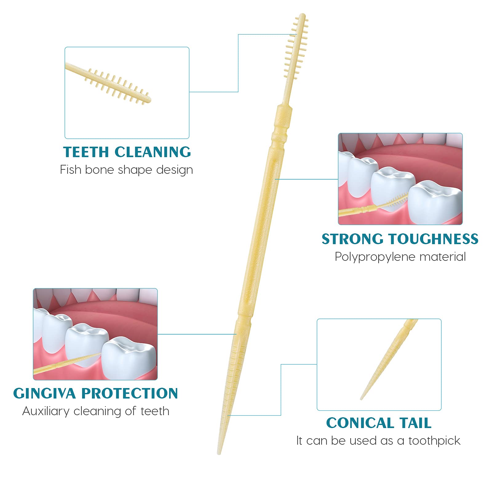 Close-up of interdental toothpicks