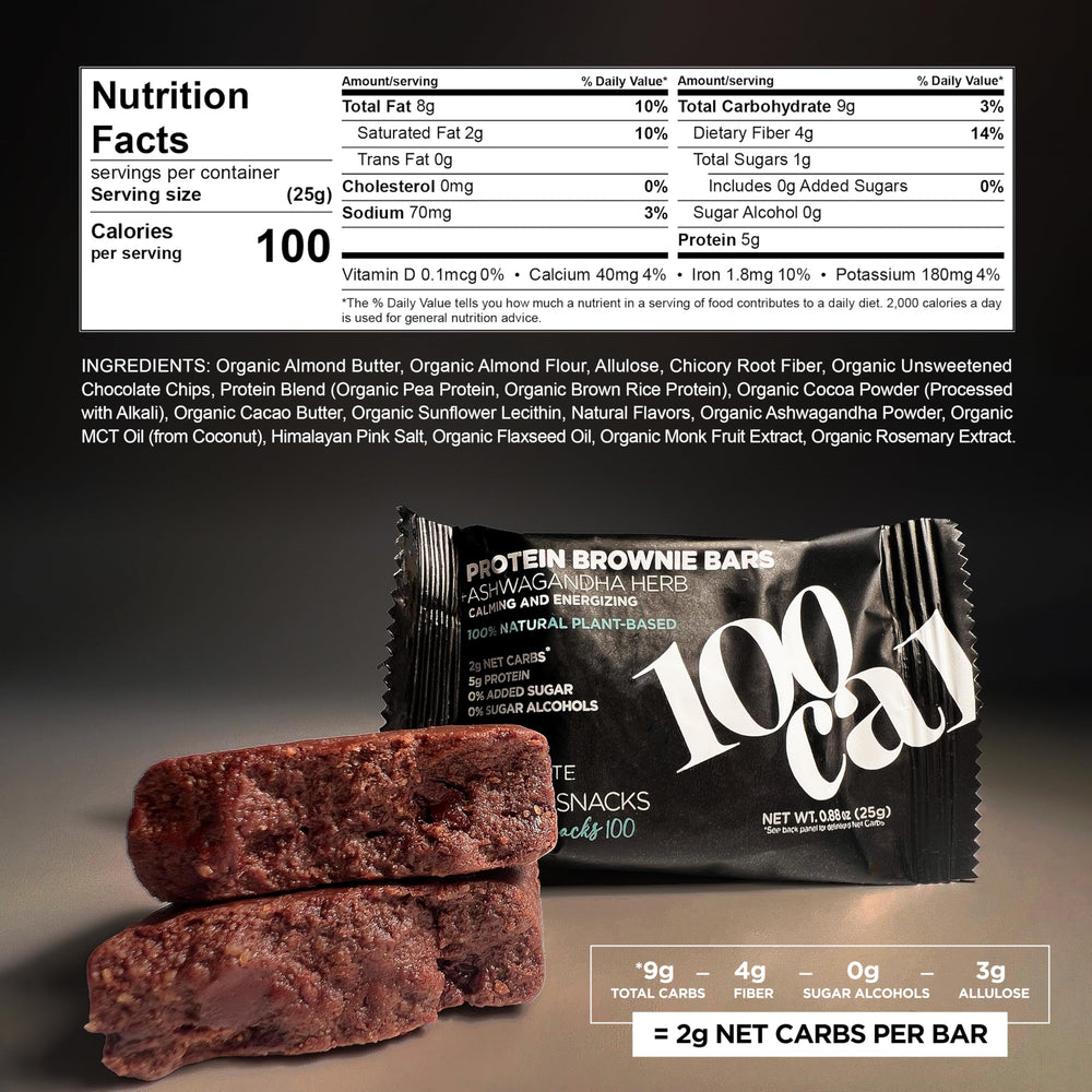 100Cal protein bar ingredients pea rice protein highlights plant-based nutrition