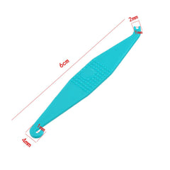 Close-up of elastomeric ligature ties for braces