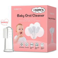 Main image: 102 piece baby tongue cleaner and infant oral care set