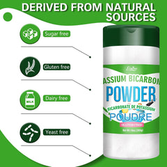 Potassium bicarbonate powder for baking and leavening