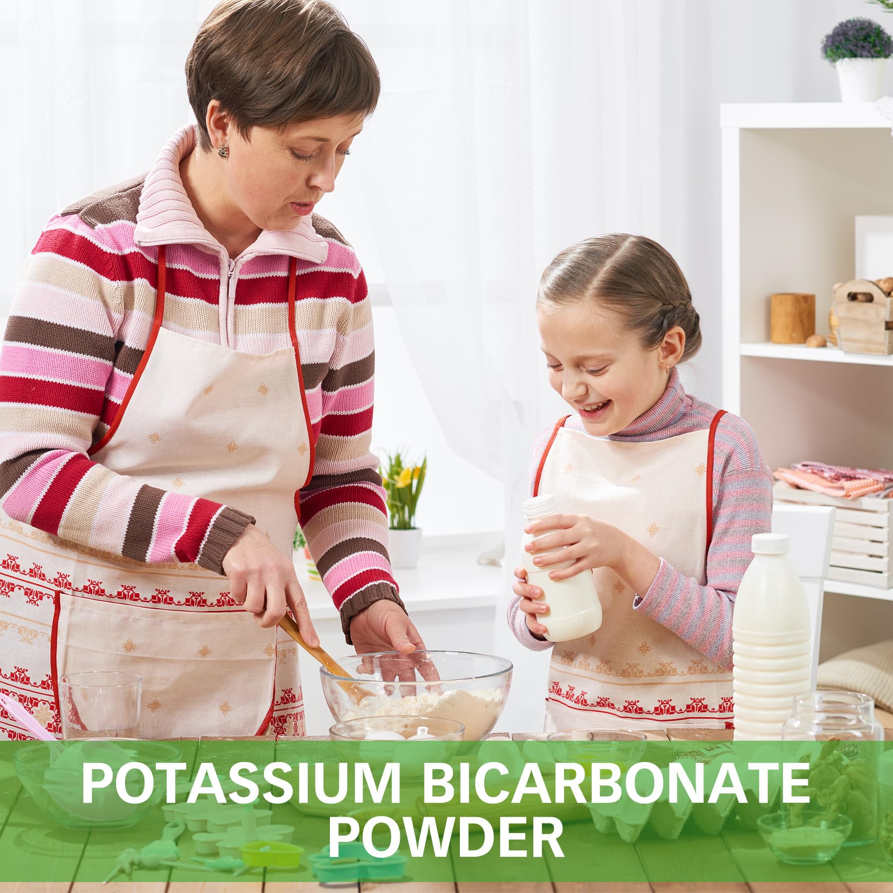 Potassium bicarbonate as a pH balancer in recipes