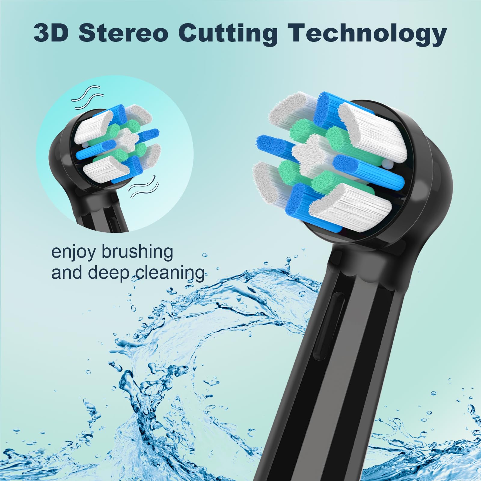 Close-up of high-density bristles on a round Oral-B iO replacement head