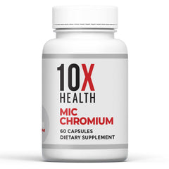 10X Health front packaging showing bottle and clean label benefit clarity