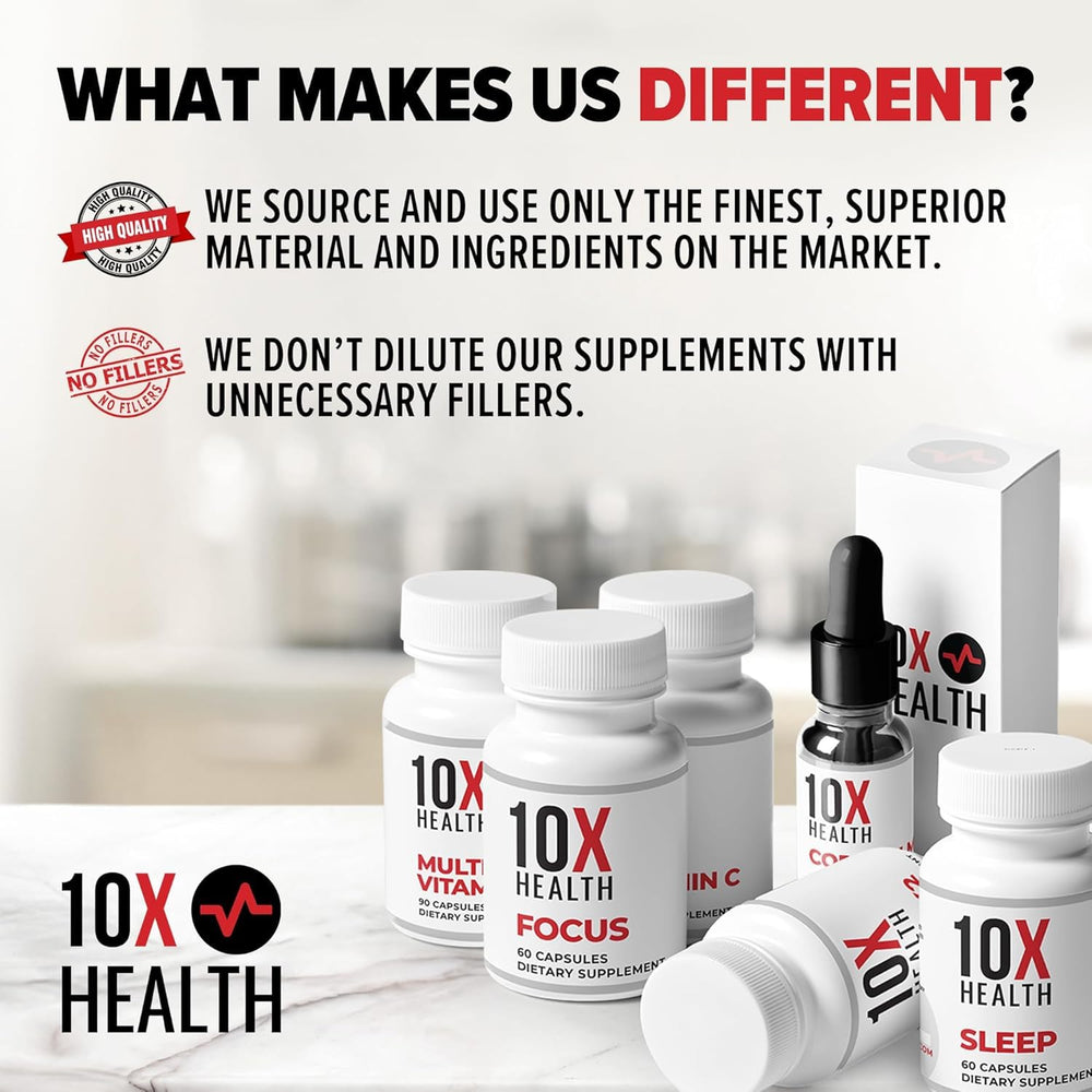 10X Health lab testing scene indicating quality checks and purity assurance