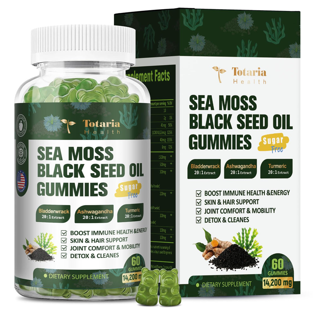 Bottle of 11-in-1 Sugar Free Sea Moss Gummies